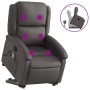 Sillón reclinable de masaje elevable cuero auténtico gris de , Sillones - Ref: Foro24-3204269, Precio: 400,00 €, Descuento: %