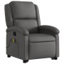 Sillón reclinable de masaje elevable cuero auténtico gris de , Sillones - Ref: Foro24-3204269, Precio: 400,00 €, Descuento: %