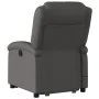 Sillón reclinable de masaje elevable cuero auténtico gris de , Sillones - Ref: Foro24-3204269, Precio: 403,00 €, Descuento: %