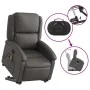Sillón reclinable de masaje elevable cuero auténtico gris de , Sillones - Ref: Foro24-3204269, Precio: 403,00 €, Descuento: %