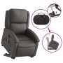 Sillón reclinable de masaje elevable cuero auténtico gris de , Sillones - Ref: Foro24-3204269, Precio: 400,00 €, Descuento: %