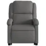 Sillón reclinable de masaje elevable cuero auténtico gris de , Sillones - Ref: Foro24-3204269, Precio: 403,00 €, Descuento: %