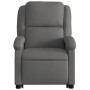 Sillón reclinable de masaje elevable cuero auténtico gris de , Sillones - Ref: Foro24-3204269, Precio: 400,00 €, Descuento: %
