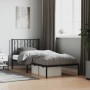 Estructura de cama con cabecero metal negro 90x200 cm de , Camas y somieres - Ref: Foro24-374430, Precio: 66,49 €, Descuento: %