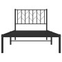 Estructura de cama con cabecero metal negro 90x200 cm de , Camas y somieres - Ref: Foro24-374430, Precio: 66,49 €, Descuento: %