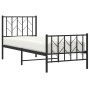 Estructura de cama con cabecero y estribo metal negro 75x190 cm de , Camas y somieres - Ref: Foro24-374445, Precio: 65,69 €, ...
