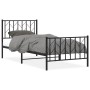 Estructura de cama con cabecero y estribo metal negro 90x190 cm de , Camas y somieres - Ref: Foro24-374447, Precio: 80,80 €, ...