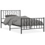 Estructura de cama con cabecero y estribo metal negro 107x203cm de , Camas y somieres - Ref: Foro24-374451, Precio: 81,47 €, ...