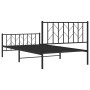 Estructura de cama con cabecero y estribo metal negro 107x203cm de , Camas y somieres - Ref: Foro24-374451, Precio: 81,47 €, ...