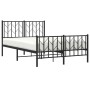 Estructura de cama cabecero y pie de cama metal negro 120x200cm de , Camas y somieres - Ref: Foro24-374453, Precio: 118,64 €,...