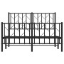 Estructura de cama cabecero y pie de cama metal negro 120x200cm de , Camas y somieres - Ref: Foro24-374453, Precio: 118,64 €,...