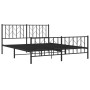 Estructura de cama cabecero y pie de cama metal negro 160x200cm de , Camas y somieres - Ref: Foro24-374458, Precio: 139,71 €,...