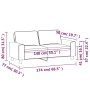 Sofá de 2 plazas de tela color crema 140 cm de , Sofás - Ref: Foro24-359393, Precio: 239,52 €, Descuento: %