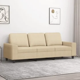 Sofá de 3 plazas de tela crema 180 cm de , Sofás - Ref: Foro24-359401, Precio: 281,80 €, Descuento: %