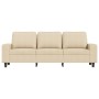 Sofá de 3 plazas de tela crema 180 cm de , Sofás - Ref: Foro24-359401, Precio: 283,04 €, Descuento: %