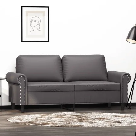 Zweiplätziges Kunstledersofa in Grau, 140 cm. von , Sofas - Ref: Foro24-359506, Preis: 229,61 €, Rabatt: %