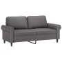Sofá de 2 plazas de cuero sintético gris 140 cm by , Sofas - Ref: Foro24-359506, Price: 229,61 €, Discount: %