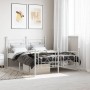 Estructura cama metal con cabecero y estribo blanco 140x200 cm de , Camas y somieres - Ref: Foro24-374407, Precio: 108,31 €, ...