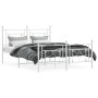 Estructura cama metal con cabecero y estribo blanco 140x200 cm de , Camas y somieres - Ref: Foro24-374407, Precio: 108,31 €, ...