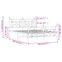 Estructura cama metal con cabecero y estribo blanco 140x200 cm de , Camas y somieres - Ref: Foro24-374407, Precio: 108,31 €, ...