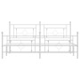 Estructura cama metal con cabecero y pie cama blanco 183x213 cm de , Camas y somieres - Ref: Foro24-374411, Precio: 124,75 €,...