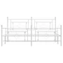 Metal bed frame with headboard and footboard white 183x213 cm by , Beds and slatted bases - Ref: Foro24-374411, Price: 123,00...