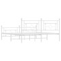 Estructura cama metal con cabecero y pie cama blanco 183x213 cm de , Camas y somieres - Ref: Foro24-374411, Precio: 124,75 €,...