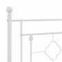 Metal bed frame with headboard and footboard white 183x213 cm by , Beds and slatted bases - Ref: Foro24-374411, Price: 123,00...