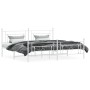 Estructura cama metal con cabecero y estribo blanco 200x200 cm de , Camas y somieres - Ref: Foro24-374413, Precio: 138,79 €, ...