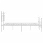Estructura cama metal con cabecero y estribo blanco 200x200 cm de , Camas y somieres - Ref: Foro24-374413, Precio: 138,79 €, ...