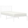 Estructura de cama de metal con cabecero blanco 90x200 cm de , Camas y somieres - Ref: Foro24-374479, Precio: 62,45 €, Descue...