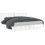 Estructura de cama con cabecero metal blanca 200x200 cm de , Camas y somieres - Ref: Foro24-374493, Precio: 117,44 €, Descuen...
