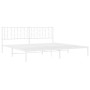 Estructura de cama con cabecero metal blanca 200x200 cm de , Camas y somieres - Ref: Foro24-374493, Precio: 117,44 €, Descuen...