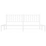 Estructura de cama con cabecero metal blanca 200x200 cm de , Camas y somieres - Ref: Foro24-374493, Precio: 117,44 €, Descuen...