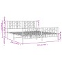 Estructura cama metal con cabecero y pie cama blanco 183x213 cm de , Camas y somieres - Ref: Foro24-374509, Precio: 117,21 €,...