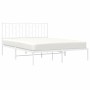 Estructura de cama con cabecero metal blanca 140x200 cm de , Camas y somieres - Ref: Foro24-374487, Precio: 117,08 €, Descuen...