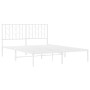Estructura de cama con cabecero metal blanca 140x200 cm de , Camas y somieres - Ref: Foro24-374487, Precio: 117,08 €, Descuen...