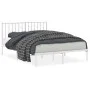 Metal bed frame with white headboard 135x190 cm by , Beds and slatted bases - Ref: Foro24-374485, Price: 103,47 €, Discount: %