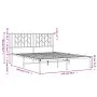 Metal bed frame with white headboard 135x190 cm by , Beds and slatted bases - Ref: Foro24-374485, Price: 103,47 €, Discount: %
