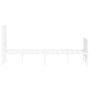 Estructura cama metal con cabecero y estribo blanco 120x200 cm de , Camas y somieres - Ref: Foro24-374502, Precio: 103,94 €, ...