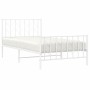 Estructura cama metal cabecero y estribo blanca 100x190 cm de , Camas y somieres - Ref: Foro24-374498, Precio: 71,33 €, Descu...