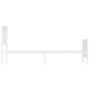 Estructura cama metal cabecero y estribo blanca 100x190 cm de , Camas y somieres - Ref: Foro24-374498, Precio: 71,33 €, Descu...