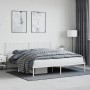 Estructura de cama de metal con cabecero blanco 183x213 cm de , Camas y somieres - Ref: Foro24-374491, Precio: 94,20 €, Descu...