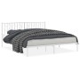 Estructura de cama de metal con cabecero blanco 183x213 cm de , Camas y somieres - Ref: Foro24-374491, Precio: 94,20 €, Descu...