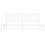 Estructura de cama de metal con cabecero blanco 183x213 cm de , Camas y somieres - Ref: Foro24-374491, Precio: 94,20 €, Descu...