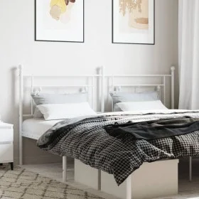 Cabecero de metal blanco 180 cm de , Cabeceros y pies de cama - Ref: Foro24-374424, Precio: 37,53 €, Descuento: %