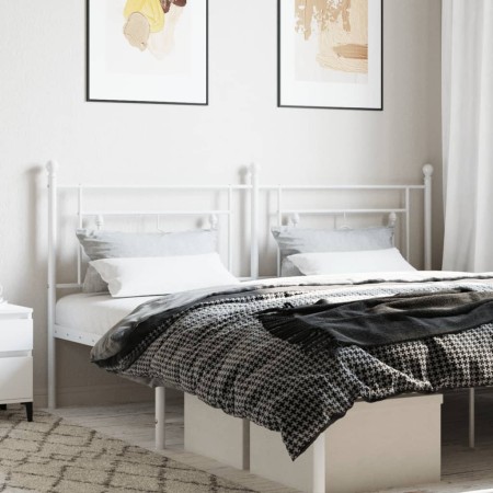 Cabecero de metal blanco 180 cm de , Cabeceros y pies de cama - Ref: Foro24-374424, Precio: 38,01 €, Descuento: %