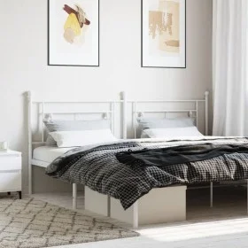 White metal headboard 200 cm by , Headboards and footboards - Ref: Foro24-374426, Price: 41,45 €, Discount: %