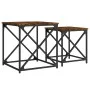 Mesas de centro apilables 2 pzas madera ingeniería roble humo by , Coffee table - Ref: Foro24-838945, Price: 42,89 €, Discoun...