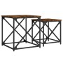 Mesas de centro apilables 2 pzas madera ingeniería roble humo de , Mesas de centro - Ref: Foro24-838945, Precio: 43,31 €, Des...